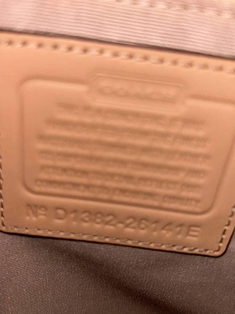 Coach Metro XL Gold Metallic Tote With Tan Trim